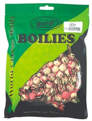 WCB Carp Baits High Protein Boilies 16 mm 1 lb Bag - Carp Bait - Ideal for Carp Fishing (Flavor: Crab)