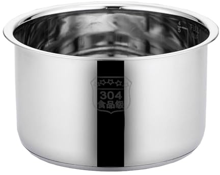 perfk Electric Pressure Cooker Inner Pot Outer Diameter 19.5cm Inner Pot Easy to Clean for Home