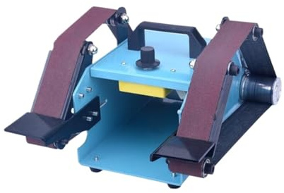 Levigatrice a nastro 950W Smerigliatrice multifunzione Elettrica Macchina abrasiva a nastro Lucidatrice a nastro Macchina for smerigliatura di metalli e legno lucidato Per uso fai da te
