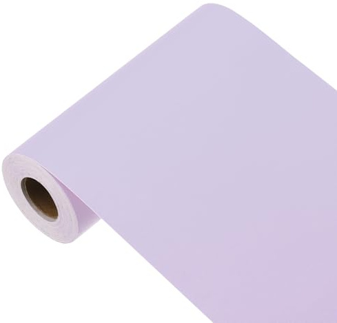 sourcing map Papier peint violet à décoller et à coller, papier peint autocollant en vinyle de couleur unie, décoration murale pour revêtement mural (998,2 x 15 cm, violet)