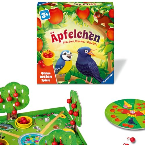 Ravensburger 12010004 Äpfelchen - Meine ersten Spiele: Kinderspiele, Spiele ab 3 Jahre, für 2-4 Spieler, Geschenk für Mädchen oder Junge
