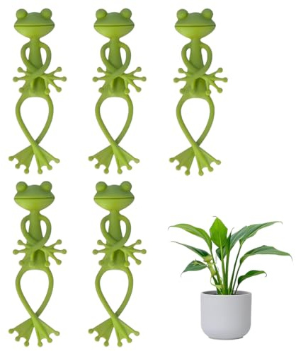 JUGUTA Lot De 5 Supports De Plantes Grenouille Pour Plantes Grimpantes - Support Pour Plantes Grimpantes - Support Pour Plantes Grimpantes - Pour Décoration En Pot