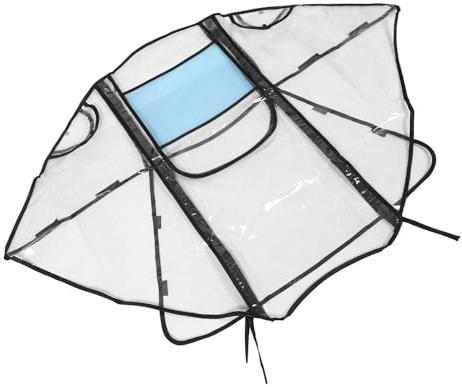 MOTHNUR Funda para Cochecito de Ñiño Grande Triple Cremallera Cubierta Transparente Cortavientos y Antipolvo Protección para Paseos bajo Lluvia y Viento