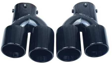 Auspuffblenden Leistung Auspuff Schalldämpfer Spitze Auto Schwanz Rohr Endrohr Für BMW G20 G21 M340i G42 M240i(Schwarz)