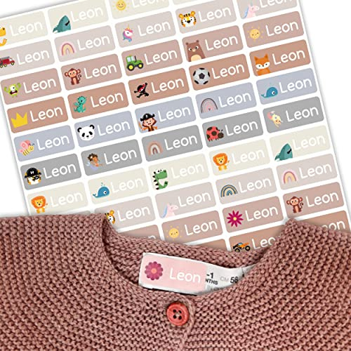 Étiquettes Prénom Autocollantes – Sans Repassage, Imperméables – Pour Vêtements, Stylos et Objets – École, Crèche, Garderie et Maison de Retraite (30 x 13 mm)