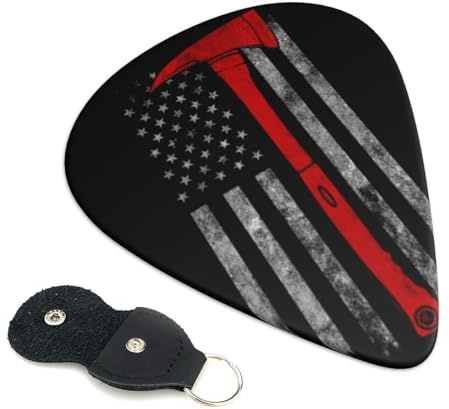Firefighter Axe Red Line Flag Guitar Pickfor Pickups For Acoustic Electric Guitar Bass Ukulele