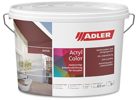 ADLER Acryl-Color C12 160/6 Mary Jane 1l | hervorragende Wetterbeständigkeit, sehr gute Deckkraft, große Farbtonvielfalt mit exzellenter Farbtonstabilität, emissionsarm