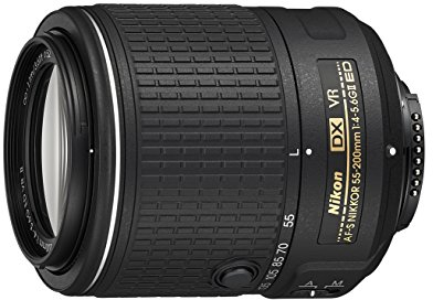 Nikon AF-S DX 55-200mm f/4-5.6G ed VR II Obiettivo, Nero [Nital Card: 4 Anni di Garanzia]