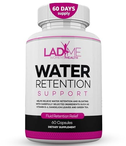 Water Retention Pills for Women Bloating Relief with Vitamin B6, Dandelion & Green Tea Natural Diuretic for Water Draining, Bloating & Swelling Detox Capsules - 60 Caps (2 Months Supply) - by LadyMe