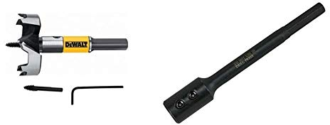 DeWalt Rapid-Holz / Forstnerbohrer, 68 mm ø (geeignet für den Einsatz in Bohrmaschinen Akku Kabel), DT4586 & Verlängerung für Rapid-Holz (Forstnerbohrer, 140 mm) DT4592-QZ