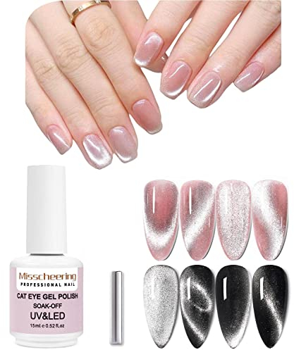 Major Dijit 15ml Smalto Semipermanente Unghie Magnetico Occhi di Gatto Largo 9D Smalto Gel UV Argento Luminoso Lacca Glitter Velluto Nail Art Varnish