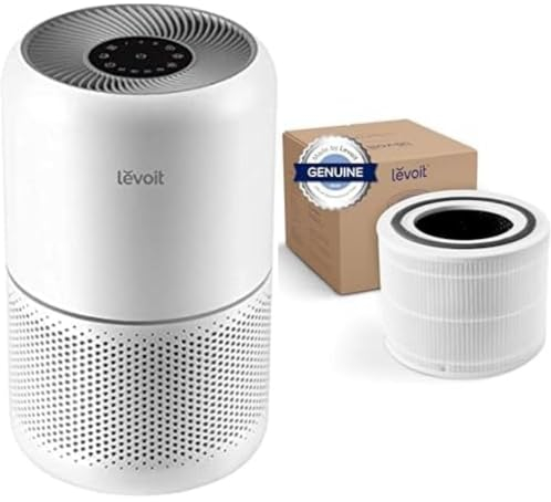 Levoit Air Purifiers for Home Bedroom with HEPA & Carbon Air Filters CADR 187 m³/h, removes Pollen Allergies Dust Smoke, Air Cleaner with Timer, Quiet 24dB Sleep Mode for Room Up to 80m²
