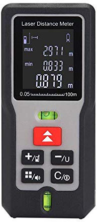 POOPFIY Digital Láser medidor de Distancia, Laser medidor de Distancia, de Alta precisión, Medir Distancia, área y Volumen,100M