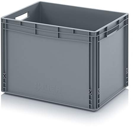 Auer Packaging Contenitore euro, 60 x 40 x 42 cm, 86 litri, grande scatola portaoggetti con manici, 60 x 40 x 42, impilabile, scatola di plastica per uso privato e commerciale