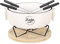 COOK CONCEPT KA4599 Fondue Set of 4 Tea Warmer and Spike for Kitchen/Cooking/Barbecue, Ceramic, Bamboo-White-Black