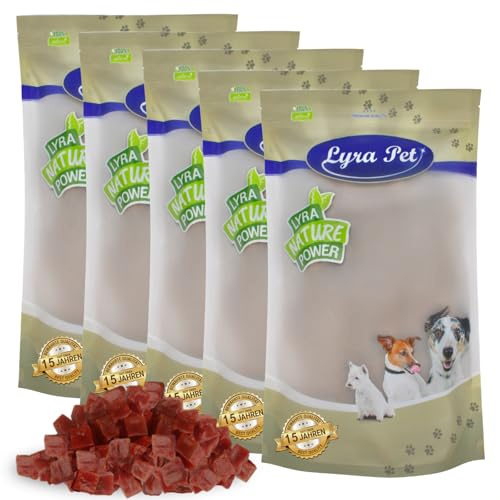 Lyra Pet® 5 kg Entenbrustwürfel - Kausnack für Hunde | Leckerli für Hunde - Proteinreicher Kauartikel mit Ente - Idealer Belohnungs- und Trainingssnack - Gut verträglich