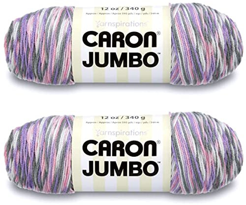 Caron Jumbo Prints Osterkorbgarn – 2 Packungen mit 340 g – Acryl – 4 Medium (Kammgarn) – 450 Meter – Stricken, Häkeln und Basteln