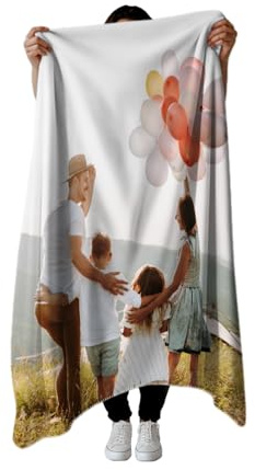 PICANOVA Personalisierte Decke mit Foto 200x150cm – Fotodecke Premiumqualität Fleecedecke – Unschlagbar Weich und Gemütlich Kuscheldecke Mit Eigenem Name