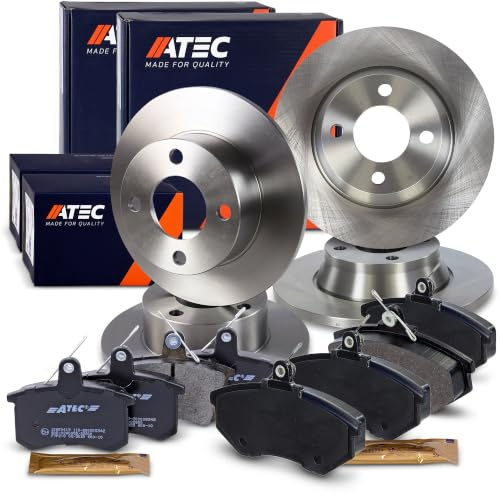 ATEC Germany Bremsenset inkl. Bremsscheiben Vorne Ø 280 mm Voll + Hinten Ø | Kompatibel mit: AUDI 80 B4 Avant, 80 B4 Stufenheck, A4 B5, A4 B5 Avant