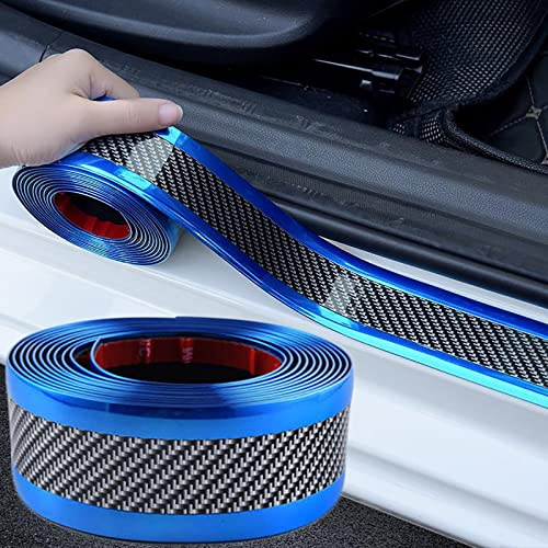 Auto Türschwellerschutz Auto Einstiegsleisten Anti-Kollisions-Streifen Gummi Wasserdichter Schutzstreifen für Autotürschutz Einstiegsleistenschutz Stoßstangenschutz (Blau, 3 CM Breit und 1 Meter Lang)