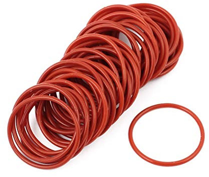 XYZOOM 50 Stück Rot 23 mm x 1,5 mm Silikongummidichtung O-Ring Dichtungsring Hitzebeständig(32249 47533 3eec2 2b7db 38d53 e9dfb