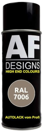 Alex Flittner Designs Spraydose RAL7006 BEIGEGRAU Spraydose matt Lackspray | RAL Spraydose in 400 ml. Exaktes Farbergebniss nach RAL Norm. Leuchte Farben, Sehr schnelle Trockung und extrem lange