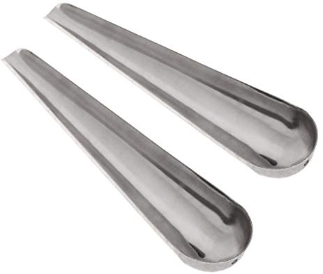 AGONEIR 2-Piece Bird Feeder Spoon Stainless Steel Feeding Spoon For Cage Chicken Feed Scoop For Chick Geese Bird Seed Scoop With Funnel
