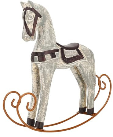 Focket Schaukelpferd Statue, Weihnachts Schaukelpferd Ornament, Schaukelpferd Erinnerungen aus Harz, Schaukelpferd Tischdekoration, Hochzeitsgeschenke für Kinder