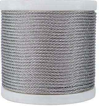 OTENG Edelstahlseile, 10 Meter 304 Stahl Draht Seil Kabel Wäscheleine Rostfrei 304 Edelstahl(0.5mm)