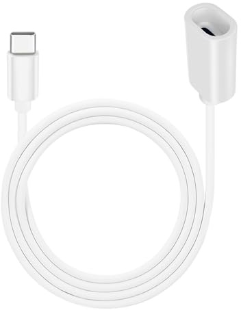 xsdtech Long Type C Extension Cable, USB C Male to Female Extender Cord Compatible with Ring Pan-Tilt Indoor Cam (2024 Release)， Mag-Safe Charger， iPhone16 /15 (White, 20FT)