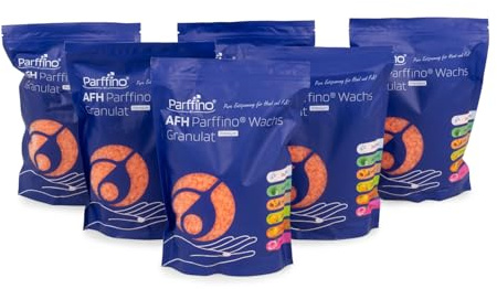 AFH Parffino® Wachs Granulat | 6 x 454 g | Pfirsich, Schmelzpunkt 47-49 Grad