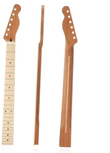 Gitarrenhals Ersatz 22 Bünde Ahorn Griffbrett Mahagoni Hals Mit Hinterer Mittellinie Für TL Gitarre
