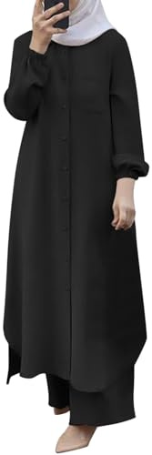 Gebetskleidung Damen Muslimische Kleider Langes Gebet Chiffon Offenes Kleid Abaya Dubai Türkei Islam Kaftan Ramadan Eid Mubarak Frauen Robe mit Hijab Einfarbig Outfit Naher Osten Arabisch Gebetskleid