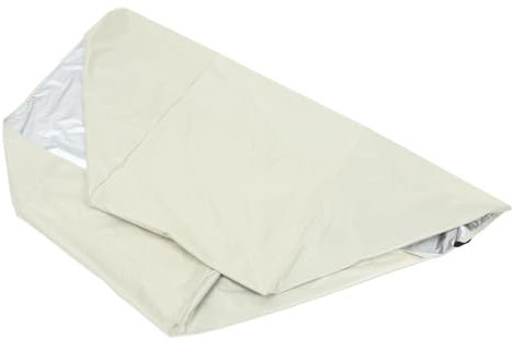 TOGEVAL Copertura Poltrona Reclinabile Oxford in Tessuto Beige Per Lettini Da Giardino e Terrazzo Protezione Solare Resistente e Facile Da Fissare e Lavabile