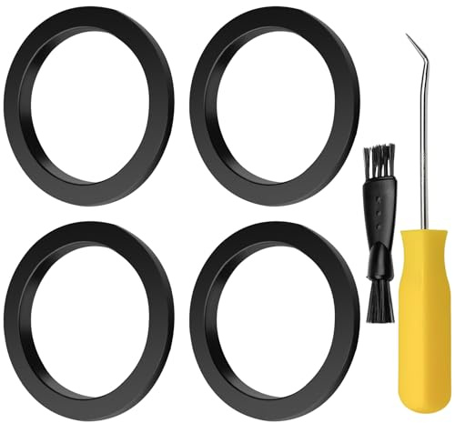4 Pcs Black Silicone Seal Compatible with Ninja ES601, Silicone Seal Gasket, Espresso Machine Grouphead Seal Ring, Brew Head Gasket, Espresso Machine Coffee Group Head Sealing Ring Accessories