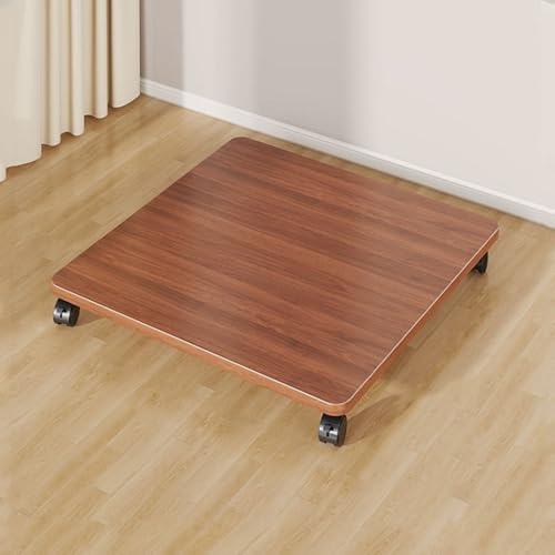 Grande carrello per piante in vaso con ruote bloccabili, carrello mobile per forniture per ufficio, acquario, ventilatore, vaso di fiori, attrezzi da giardino, vassoio per piante (noce, 40 x 45 cm)