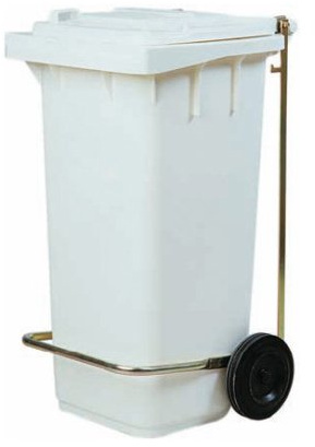 Pattumiera a pedale 120lt. con ruote per raccolta differenziata