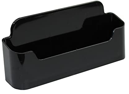 ogoPLUS Visitenkartenständer Querformat schwarz / Visitenkartenhalter Visitenkarten Ständer Aufsteller Werbung Büro