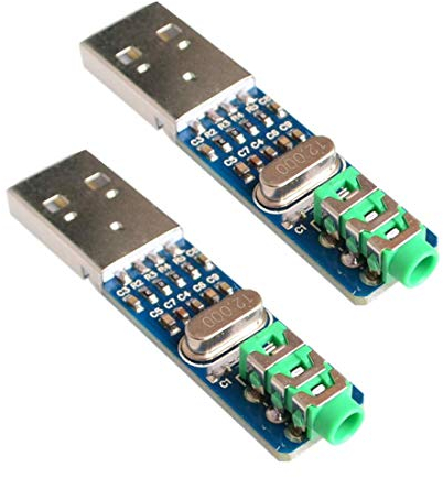 Hailege 2pcs 5V PCM2704 carte son module de décodage DAC carte de décodage pour ordinateur PC alimenté par USB