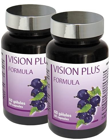NUTRIEXPERT - Vision Plus - Confort visuel - A base de myrtille 60 gélules végétales - Cure 30 jours - Marque Française - Lot de 2 produits
