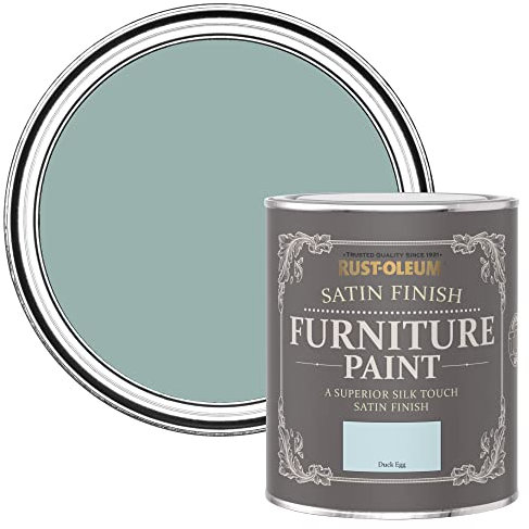 Rust-Oleum Blue Furniture Paint in Satin Finish - Duck Egg 750ml