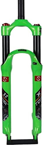 SJHFG MTB Bike-Federgabel 26 27,5 29 Fahrradluftgabel 1-1/8 Scheibenbremse Qr. Reise 120mm. (Color : Green, Size : 27.5inch)