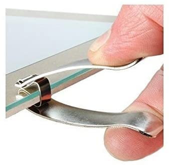 10 x Clips sin marco de estilo francés - Tamaño pequeño 7 mm - Haga fotos sin marco de manera simple y segura - Marco de clip (incluye 2 palancas reutilizables para el ajuste)