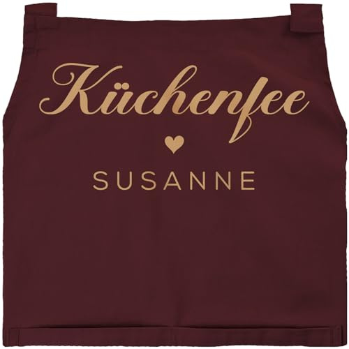 SpecialMe® Kochschürze Küchenschürze Damen Meisterköchin personalisierte Schürze für Frauen mit Namen Baumwolle