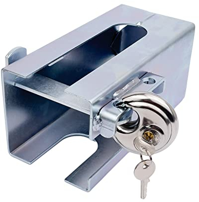 GATE14® Diebstahlsicherung für Anhängerkupplung, Anhängerschloss aus Stahl, Universalmodell