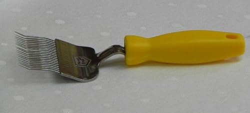 G Ideal Orig. Entdeckelungsgabel Gebogene Nadeln Imker Imkerei Honig ernten Kamm Edelstahl