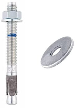 BATIFIX Bolzenanker mit Holzbauscheibe | ETA Option 1 | Industriequalität Schwerlastanker mit hoher Tragfähigkeit | Ankerbolzen für Befestigungen von Holzkonstruktionen (10, M12 x 150)