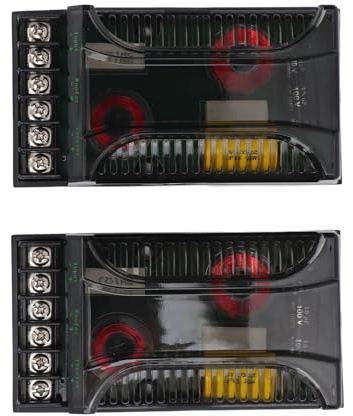 Srum 2-Wege-Car-Audio-Frequenzweiche, 2-teiliger Lautsprecher-Frequenzteiler, Passive Frequenzweiche Bis zu 300 Watt, Überstromschutz, Wärmeableitung, Universeller Lautsprecher-Frequenzteiler