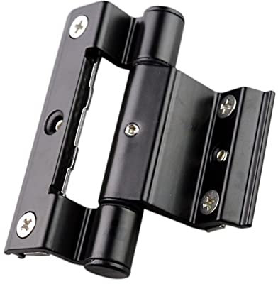 ORAMAI Charnière de fenêtre en PVC en Alliage de PVC à battants en Aluminium de 90 mm, charnières Pliantes à battants Noires cachées (Color : Black)
