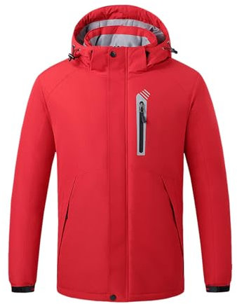 SRZYMJ Windjacke Herren Leicht Funktionsjacke Herren Fahrrad Herren Hoodies Jacke Sweatshirt Motorrad Jacke Herren Leder Strickjacken Funktionsjacke Herren Fahrrad Rot T-Shirt Herren Oversize XL